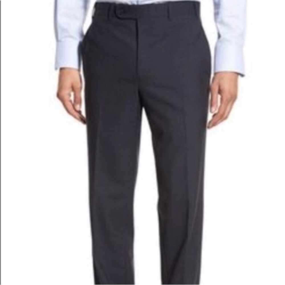 NWT Britches by Samtex Black Double Pleated Straight Fit Dress Pants - 32x30